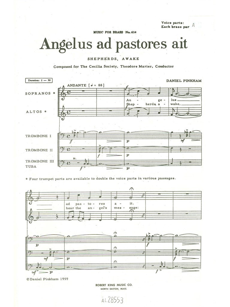 Angelus Ad Pastores Ait